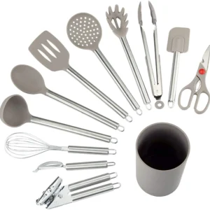 Juego de utensilios de cocina de acero inoxidable