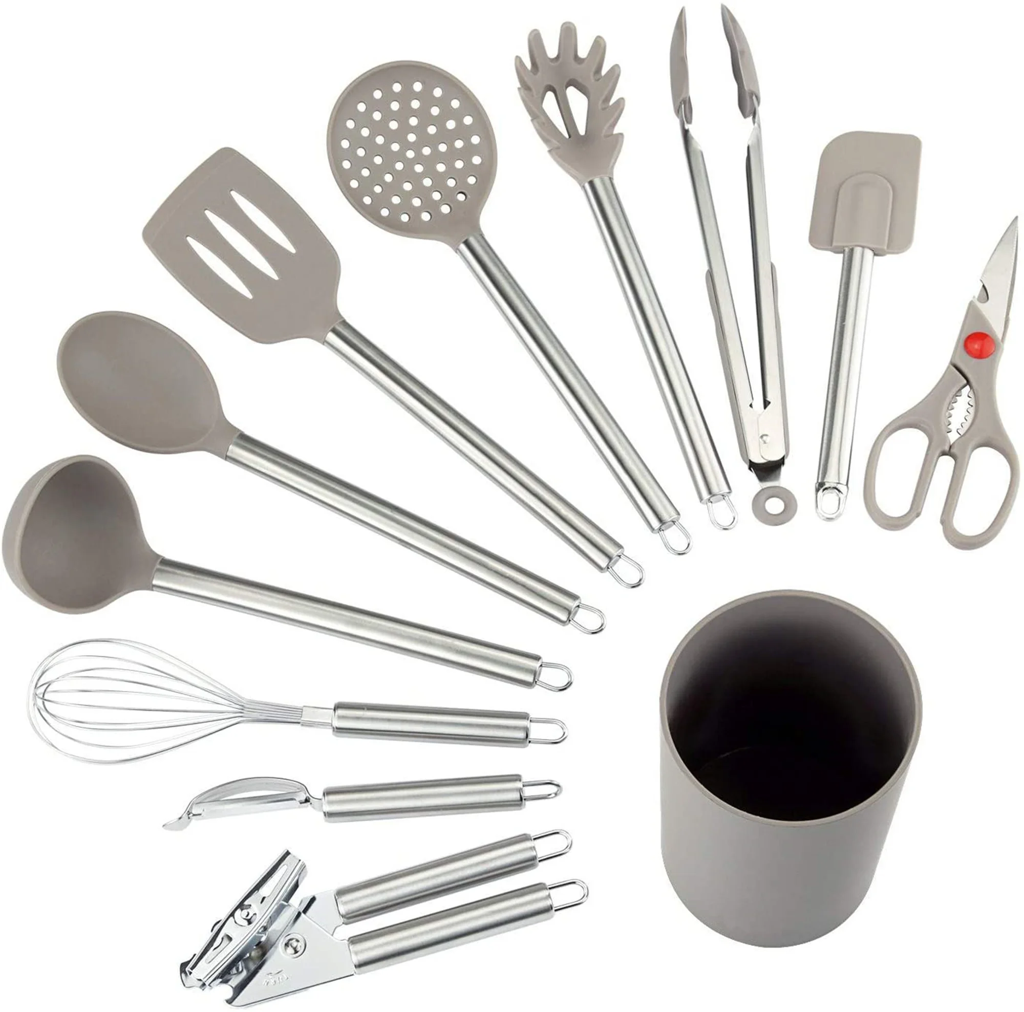 Juego de utensilios de cocina de acero inoxidable
